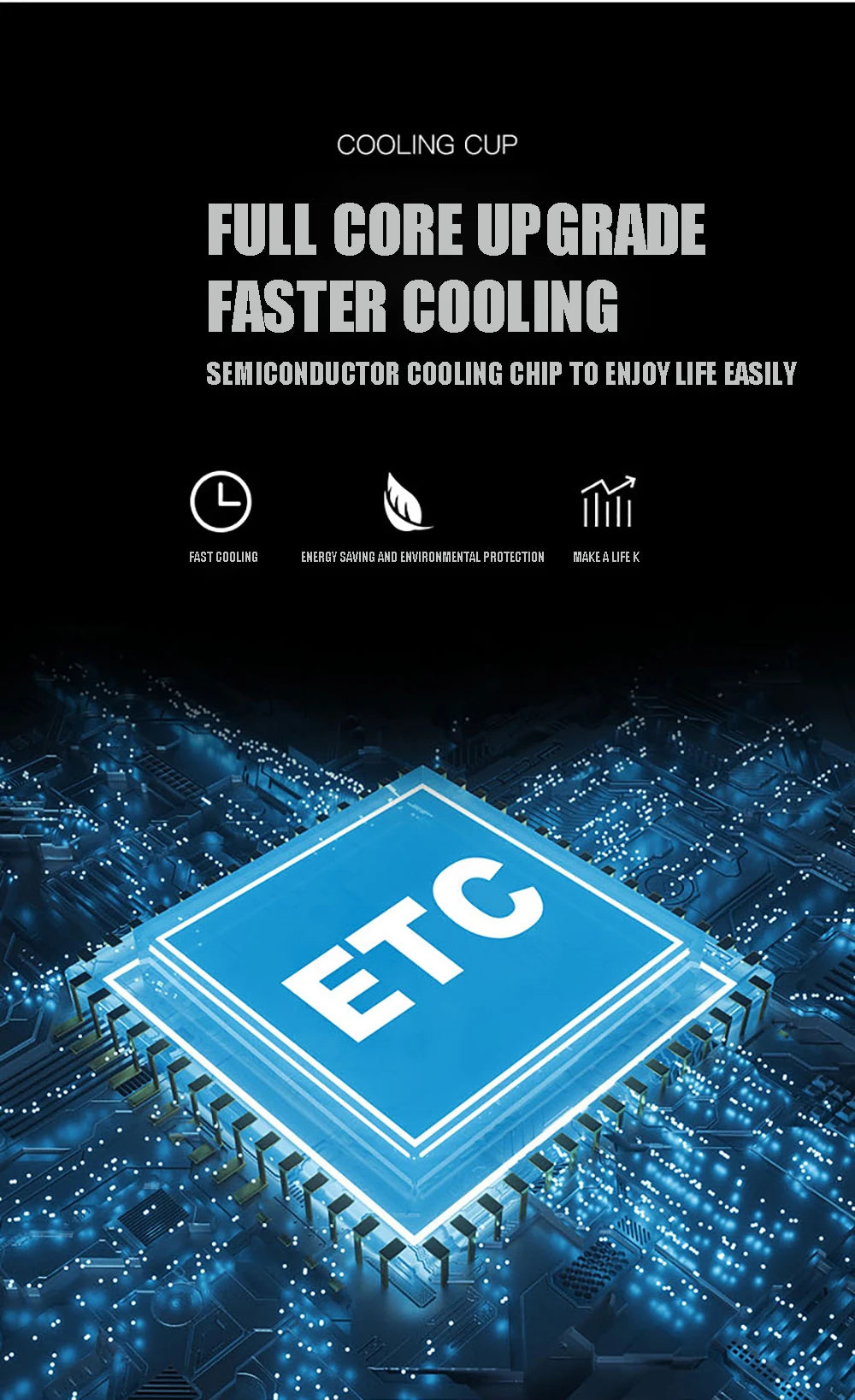 Réfrigérateur Electrique Portable, Tasse a refroidissement rapide, boisson glacée même en été.