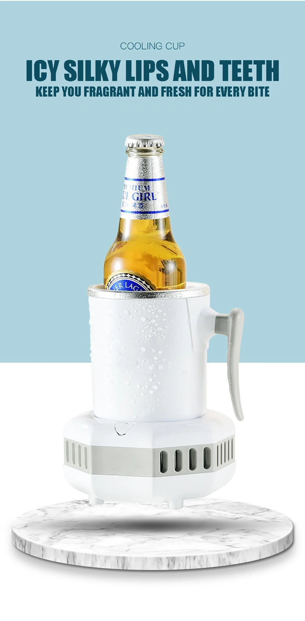 Réfrigérateur Electrique Portable, Tasse a refroidissement rapide, boisson glacée même en été.