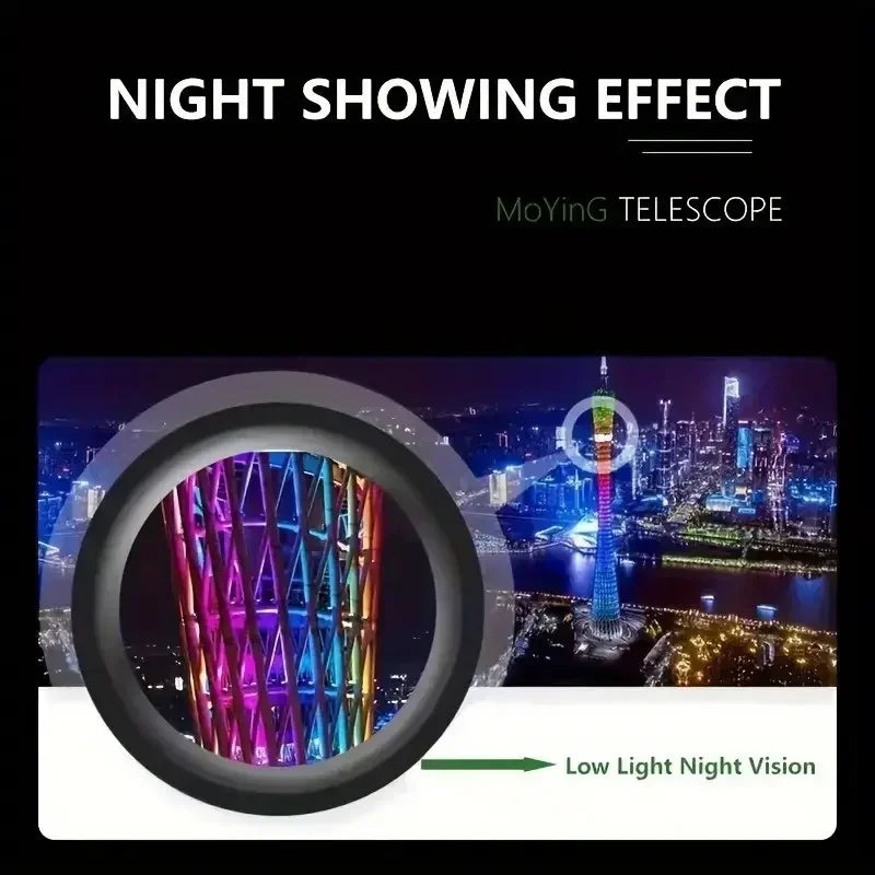 mini monoculaire HD 2000x25 pour extérieur, avec support pour smartphone, idéal pour le camping, les concerts, et l'observation de la nature.