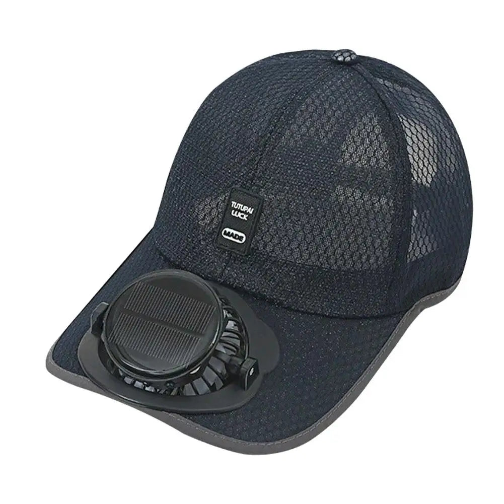 Casquette avec ventilateur intégré - Recharge solaire et USB