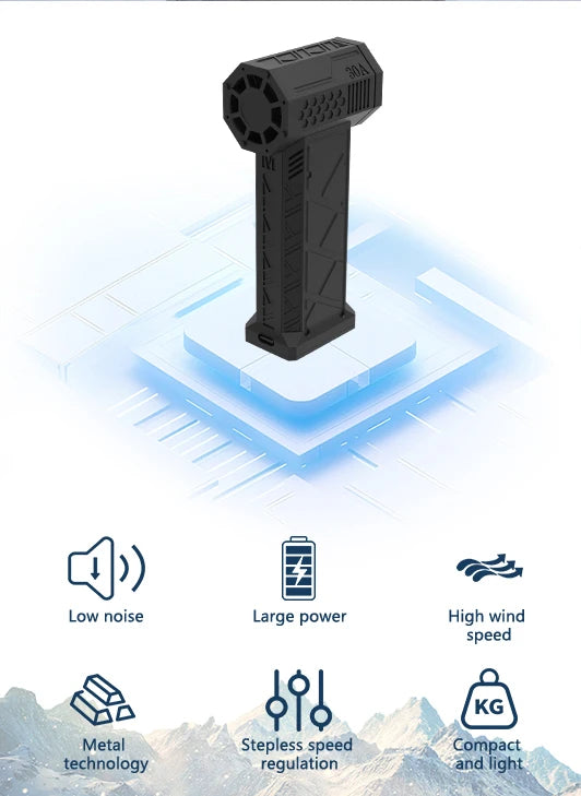 Turbo ventilateur souffleur 130000tours/min rechargeable USB