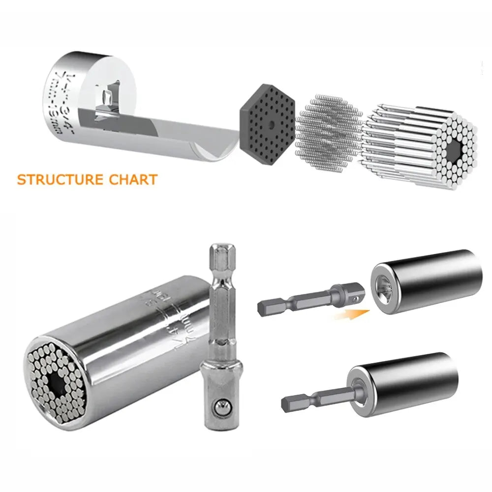 Douille universelle 7mm-19mm avec extension