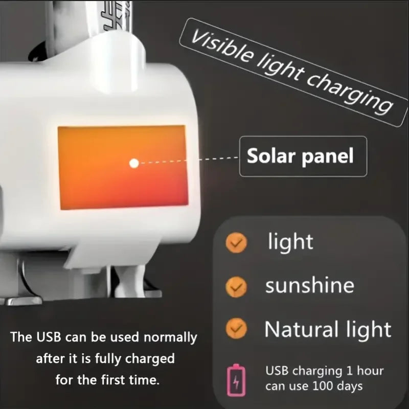 Support Mural avec Stérilisateur UV à énergie solaire pour Brosse à Dents , Dispenseur de Dentifrice