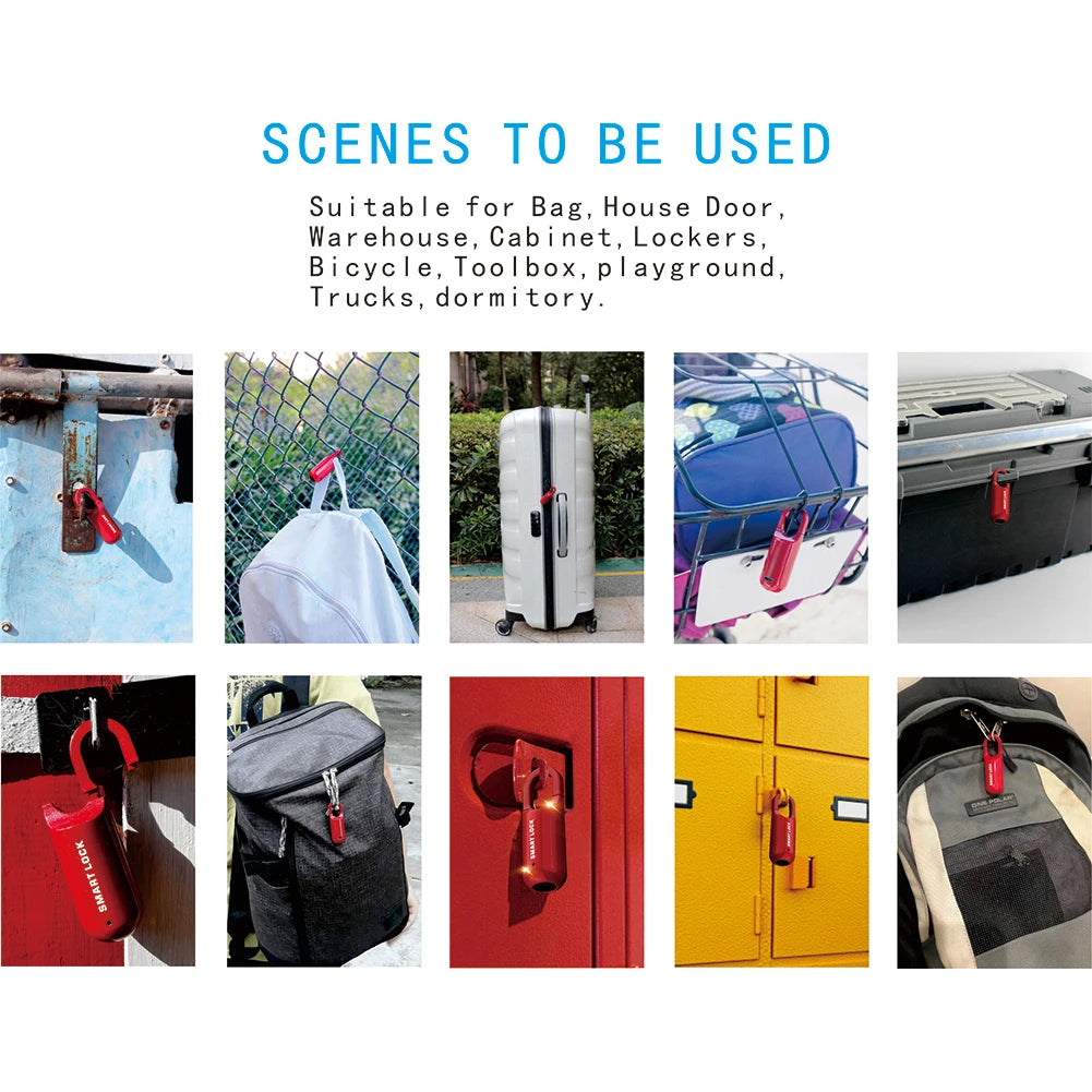 Mini cadenas à empreinte digitale avec recharge usb