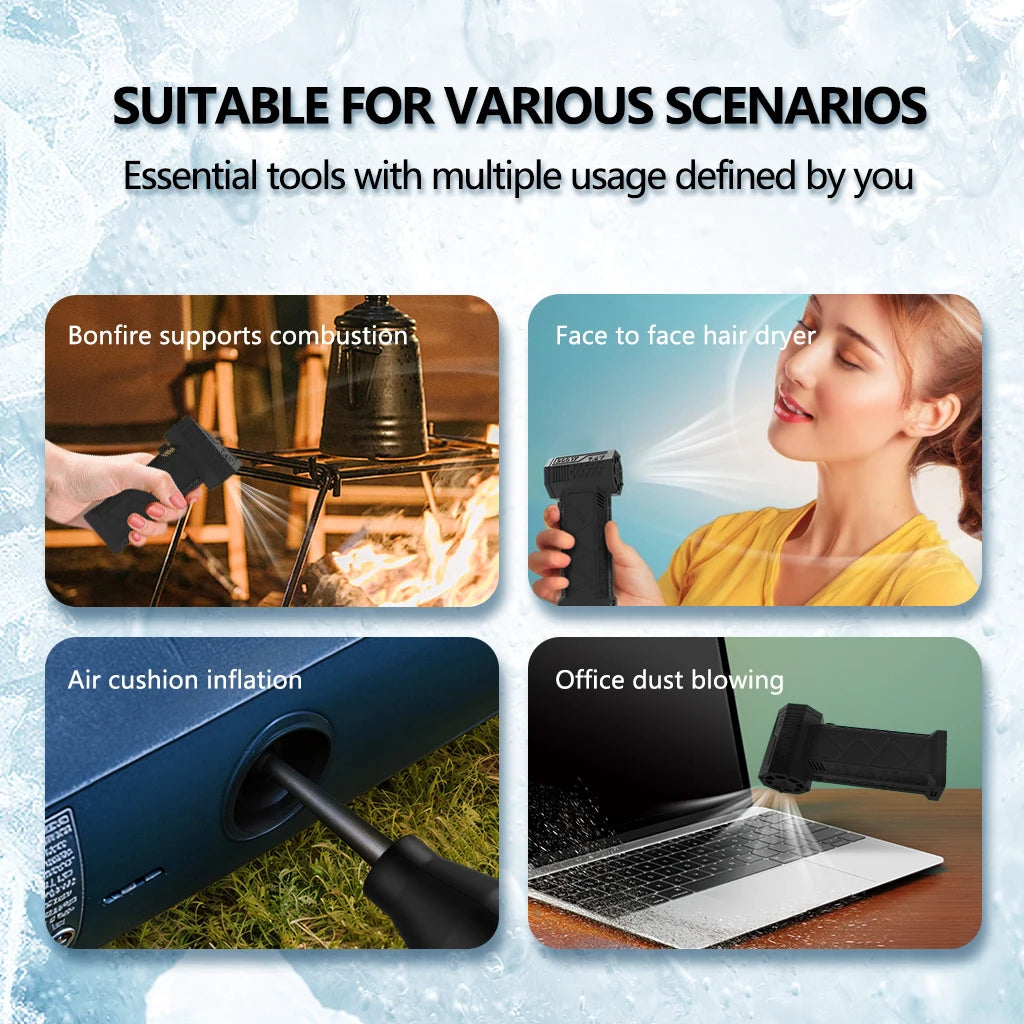 Turbo ventilateur souffleur 130000tours/min rechargeable USB