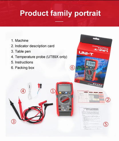 Multimètre professionnel UNI-T - Gamme complète UT890 à UT61