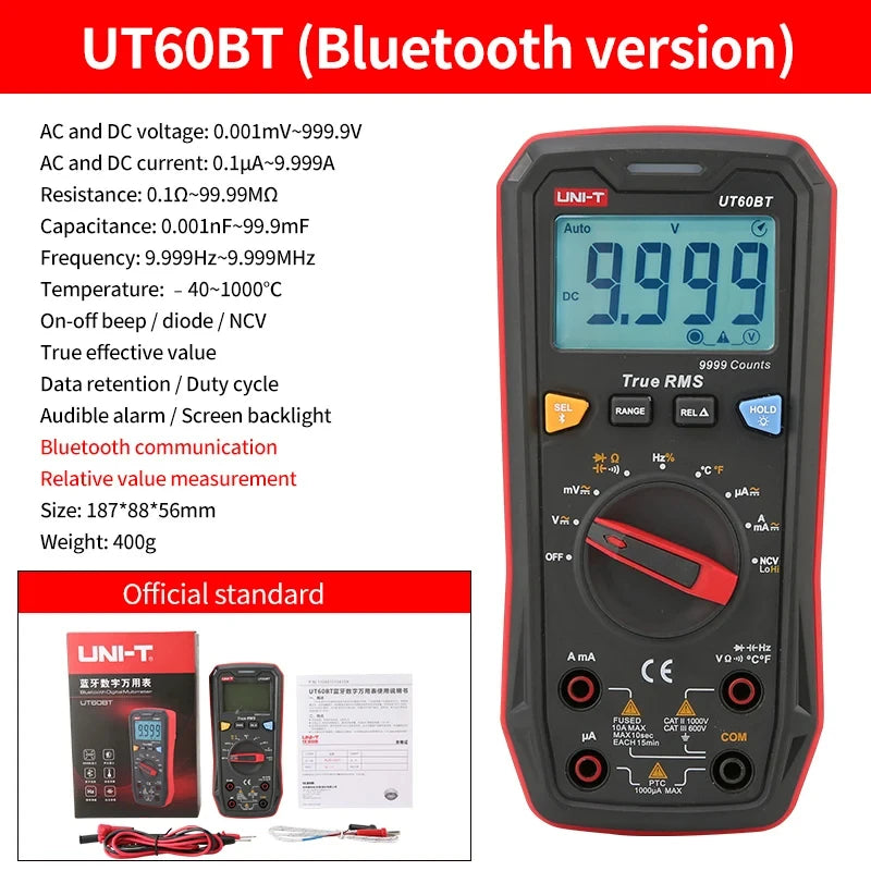 Multimètre professionnel UNI-T - Gamme complète UT890 à UT61