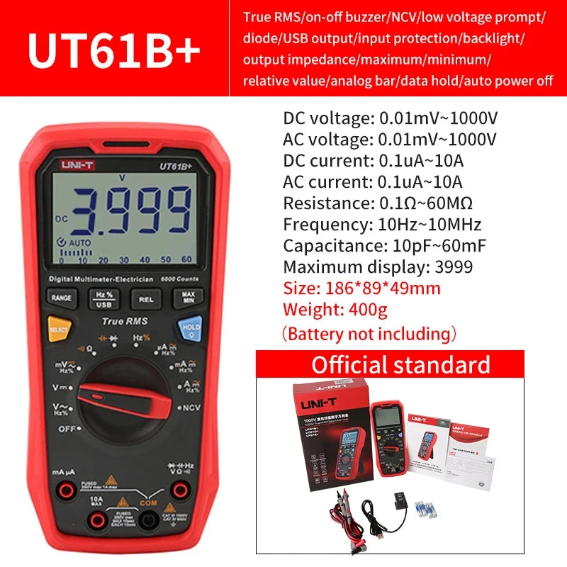 Multimètre professionnel UNI-T - Gamme complète UT890 à UT61