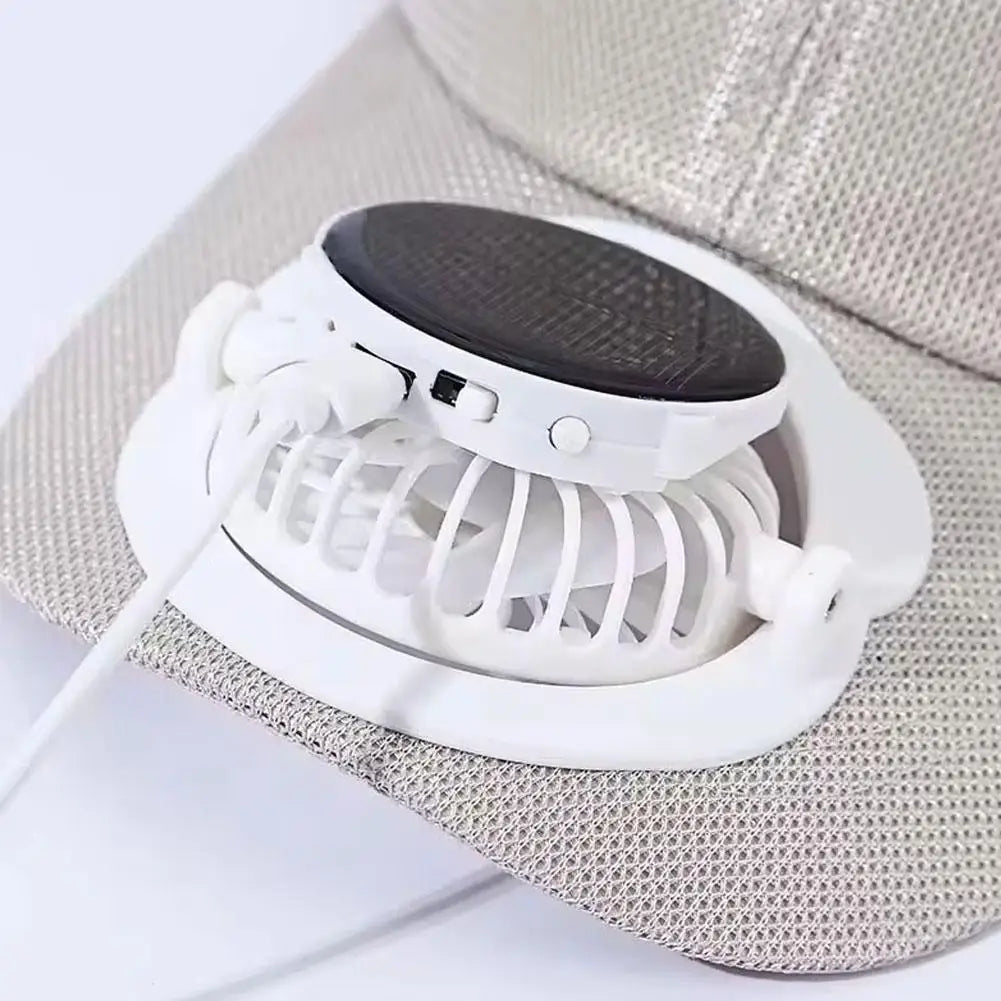 Casquette avec ventilateur intégré - Recharge solaire et USB