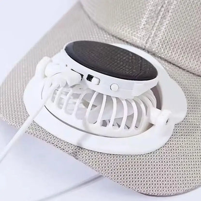 Casquette avec ventilateur intégré - Recharge solaire et USB