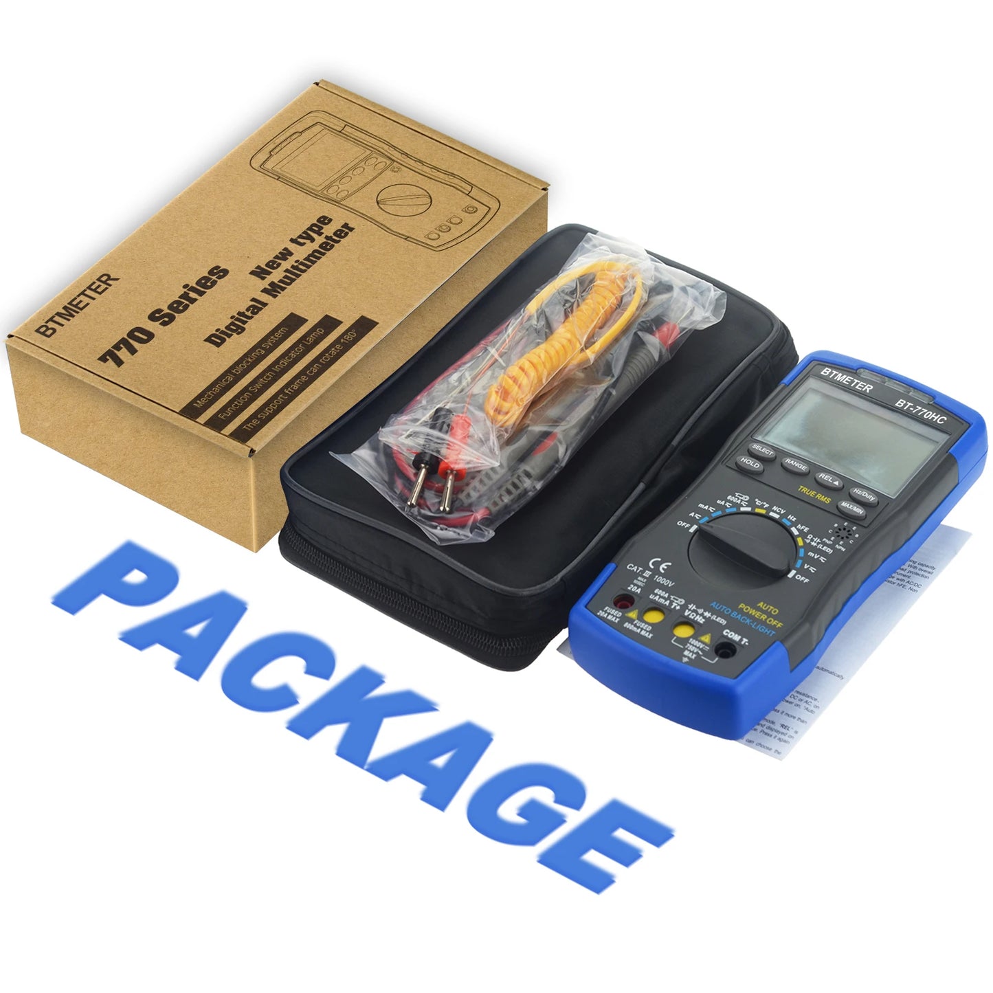 BTMETER True RMS Digital Multimeter,Precision Multimeter,Profession Insulation Tester Voltage Meter Diode Test NCV，770 Series