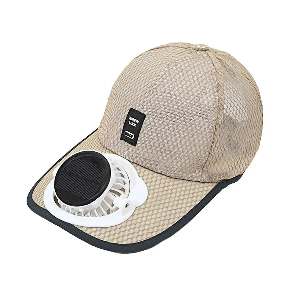 Casquette avec ventilateur intégré - Recharge solaire et USB