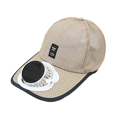 Casquette avec ventilateur intégré - Recharge solaire et USB