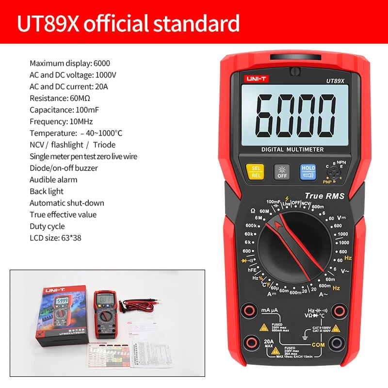 Multimètre professionnel UNI-T - Gamme complète UT890 à UT61