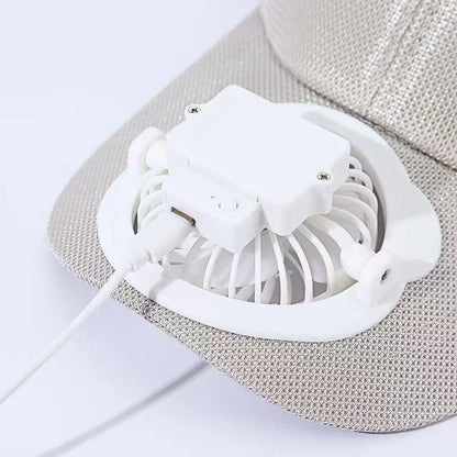 Summer Caps with Solar Powered Fan, Lightweight Baseball Cap for Men and Women, Breathable Mesh, Adjustable and Quick Drying