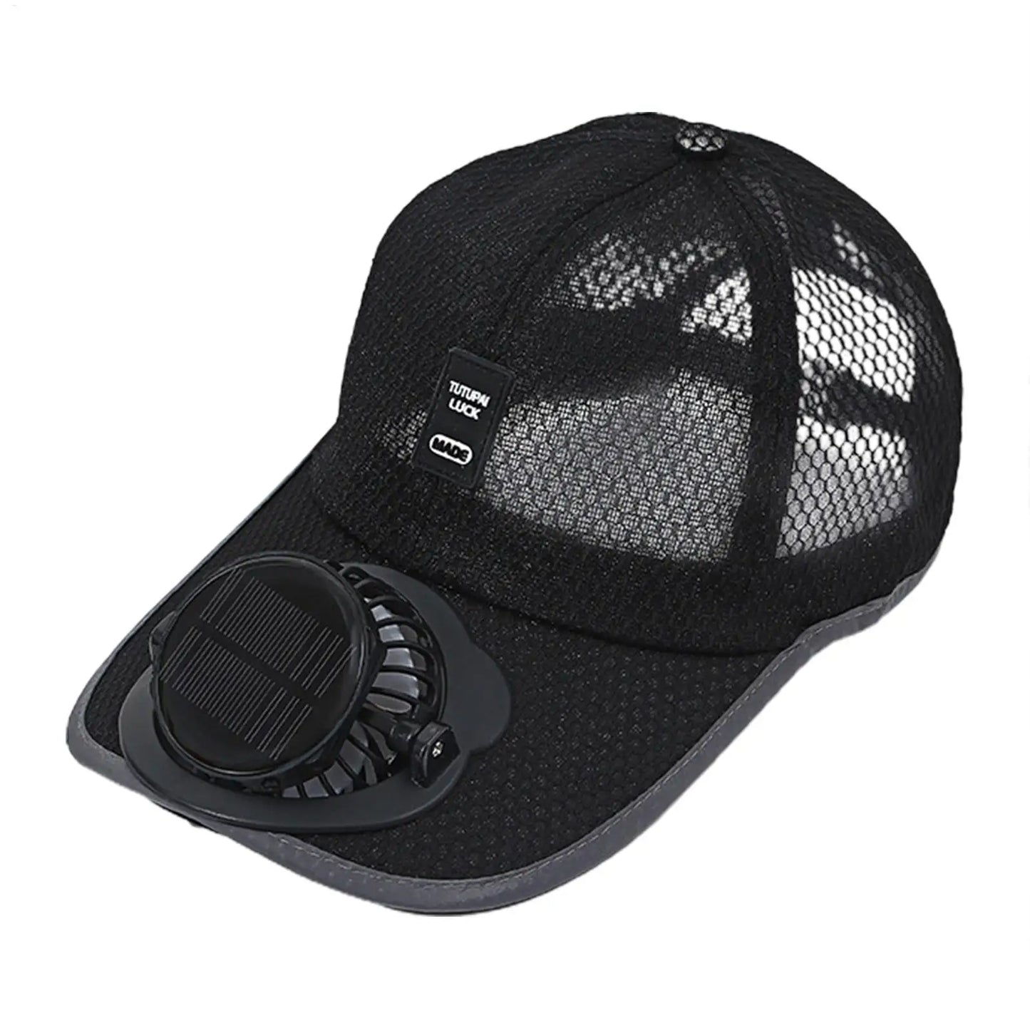 Outdoor Mesh Cap Solar Powered Charging Fan Cap Summer New Style Breathable Sunshade Sun Protection men's women's Adults