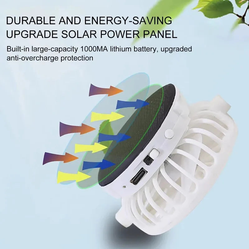 Outdoor Mesh Cap Solar Powered Charging Fan Cap Summer New Style Breathable Sunshade Sun Protection men's women's Adults