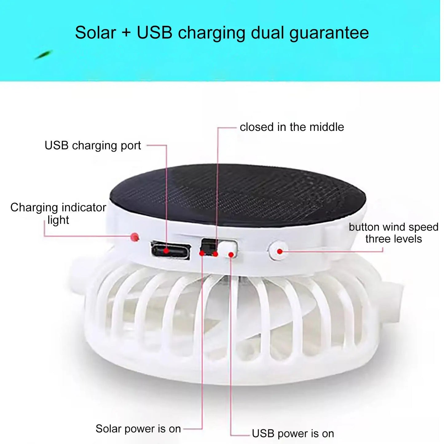 Outdoor Mesh Cap Solar Powered Charging Fan Cap Summer New Style Breathable Sunshade Sun Protection men's women's Adults