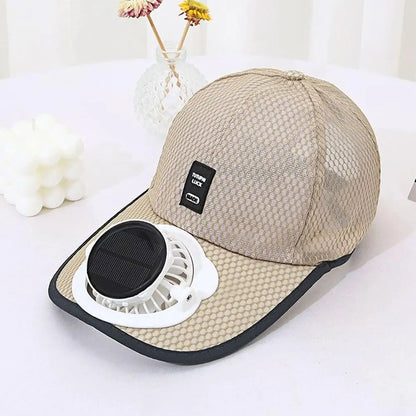 Casquette avec ventilateur intégré - Recharge solaire et USB