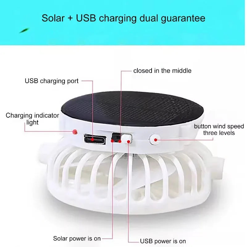 Outdoor Mesh Cap Solar Powered Charging Fan Cap Summer New Style Breathable Sunshade Sun Protection men's women's Adults