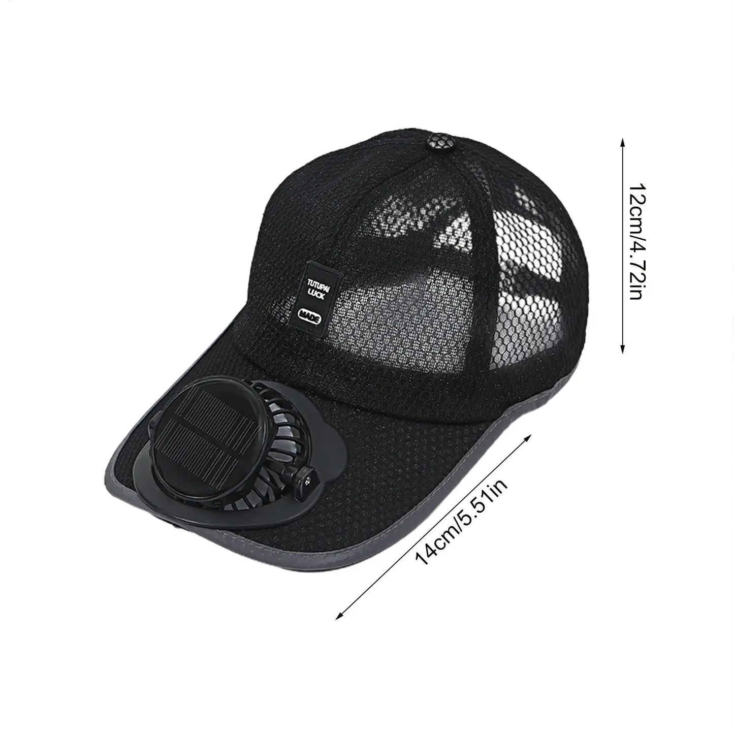 Outdoor Mesh Cap Solar Powered Charging Fan Cap Summer New Style Breathable Sunshade Sun Protection men's women's Adults