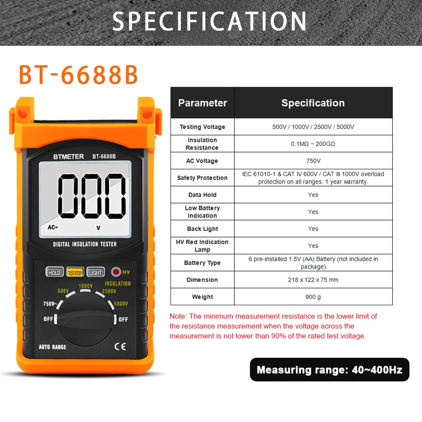 BTMETER True RMS Digital Multimeter,Precision Multimeter,Profession Insulation Tester Voltage Meter Diode Test NCV，770 Series