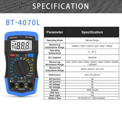 BTMETER True RMS Digital Multimeter,Precision Multimeter,Profession Insulation Tester Voltage Meter Diode Test NCV，770 Series
