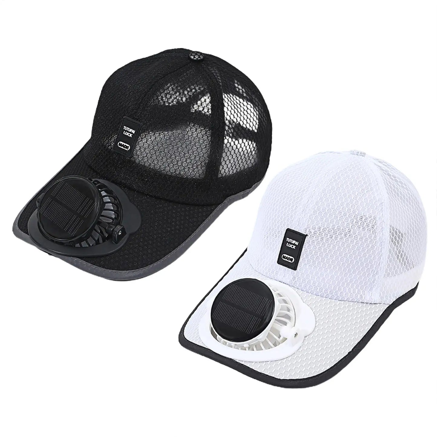 Outdoor Mesh Cap Solar Powered Charging Fan Cap Summer New Style Breathable Sunshade Sun Protection men's women's Adults