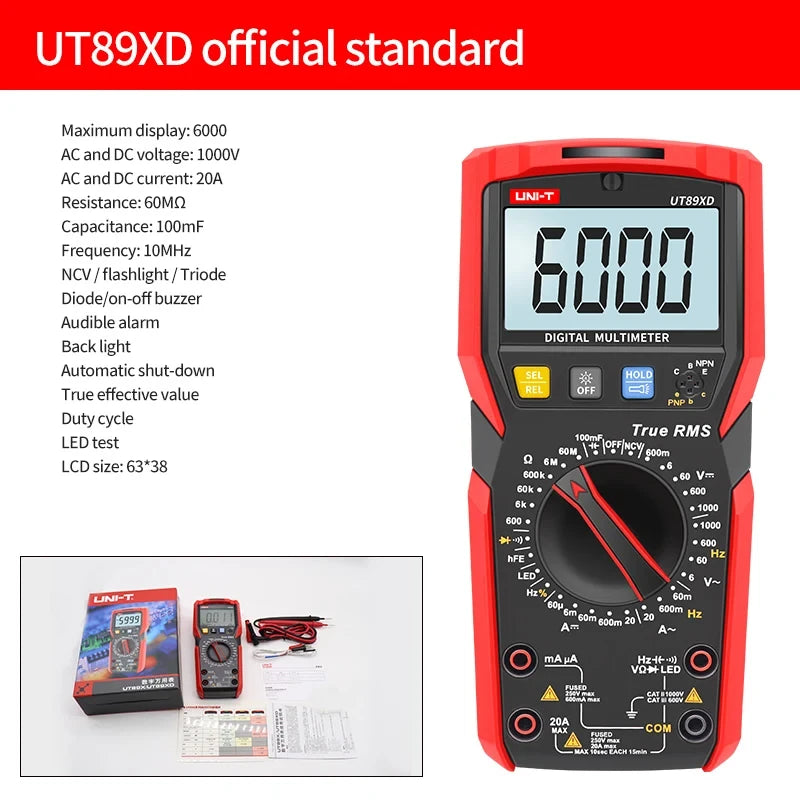 Multimètre professionnel UNI-T - Gamme complète UT890 à UT61
